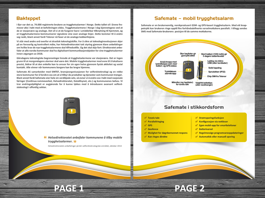 Flyer Design by debdesign for Safemate AS | Design #6539321