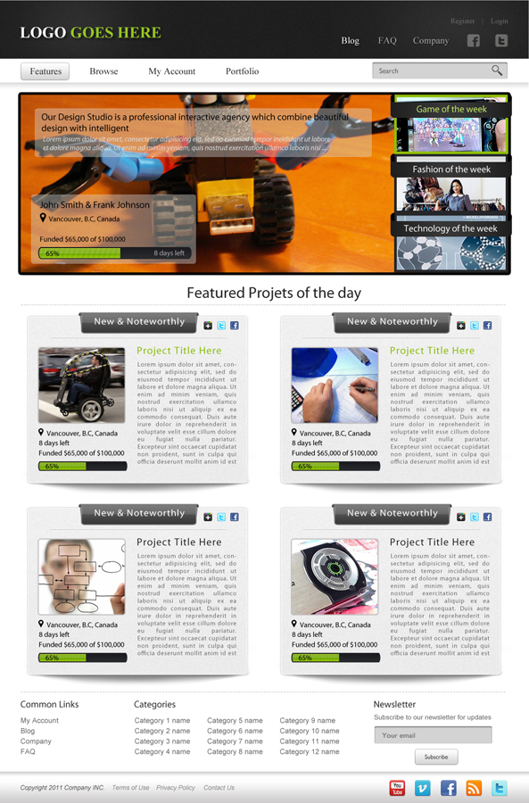 Web-Design von dragnoir für Mind Juice Media Inc. | Design #357387