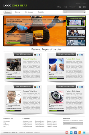 Web-Design von dragnoir für Mind Juice Media Inc. | Design: #357387