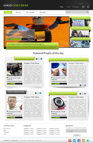 Web-Design von dragnoir für Mind Juice Media Inc. | Design: #358420