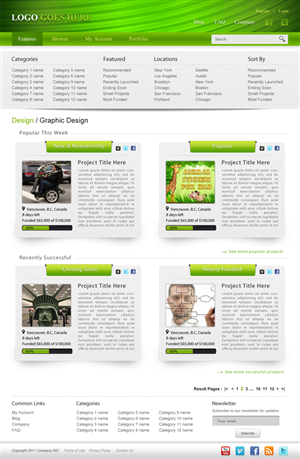 Web-Design von dragnoir für Mind Juice Media Inc. | Design: #359577