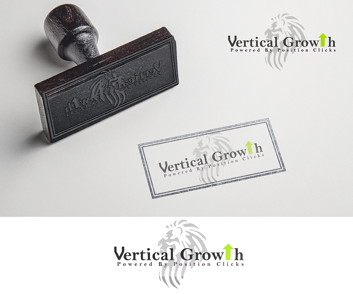 Bold, Modern, Ad Agency Logo Design for Vertical Growth Powered By