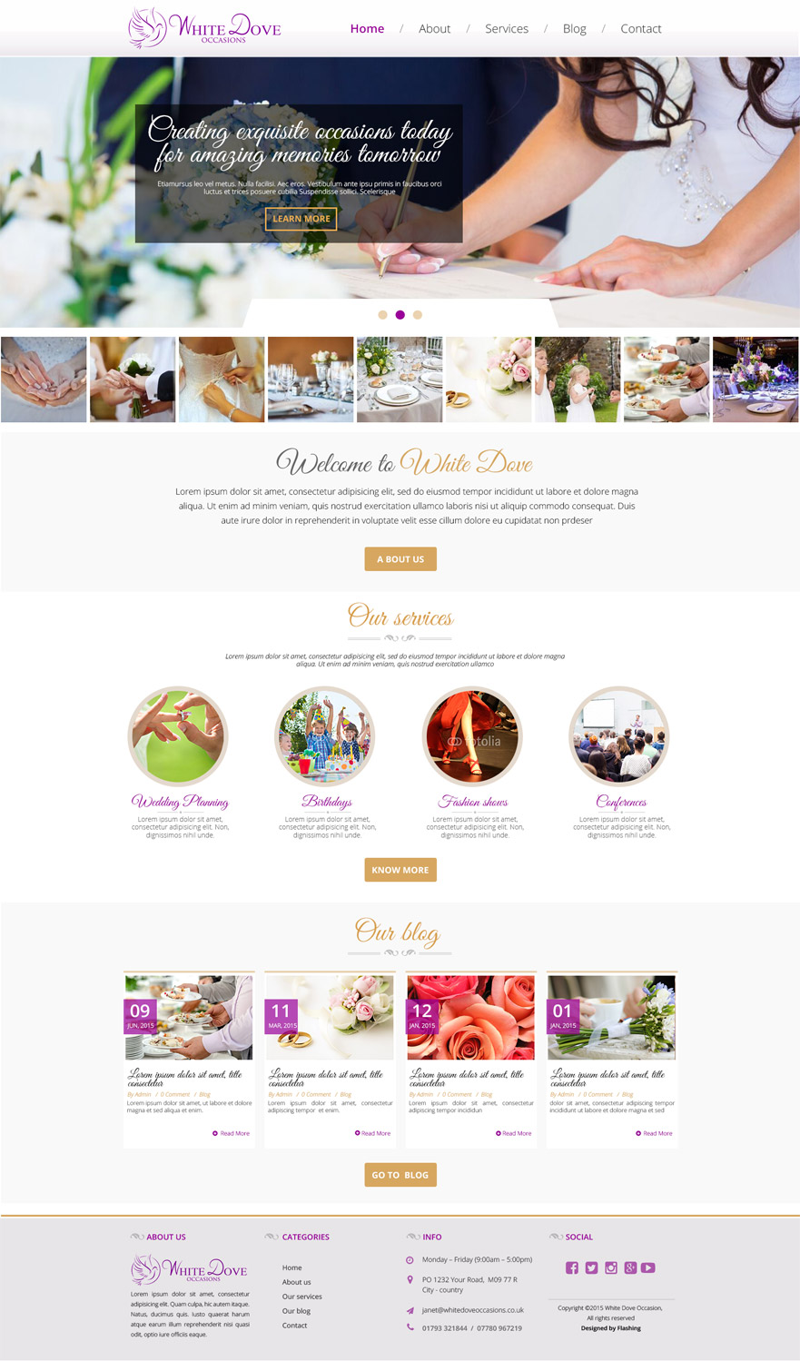 Web Design by mouallem zoheir for White Dove Occasions | Design #6546835