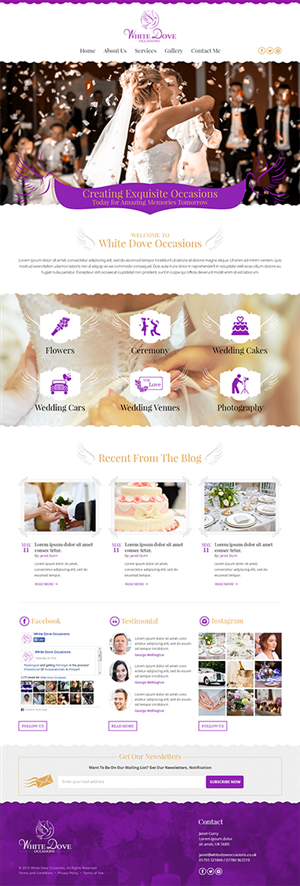 Web Design par RupalTechno pour White Dove Occasions | Design : #6531566