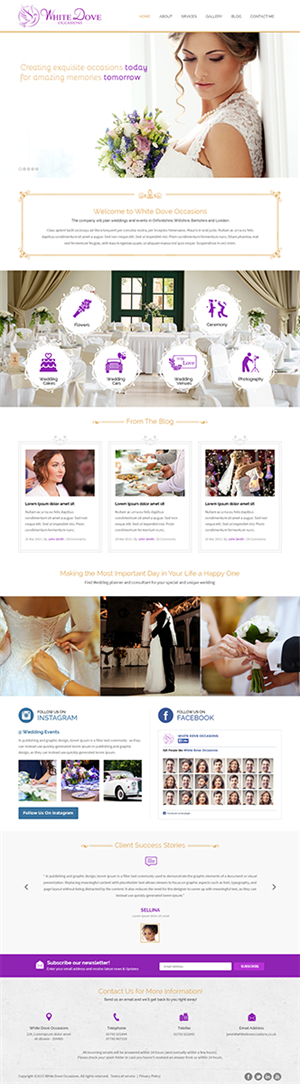 Web Design par RupalTechno pour White Dove Occasions | Design #6531573