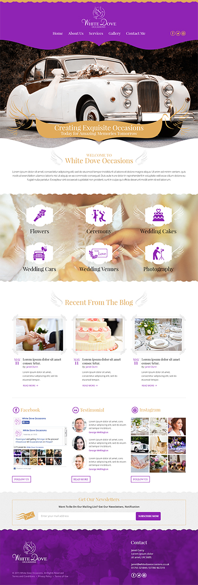 Web Design by RupalTechno for White Dove Occasions | Design #6532064