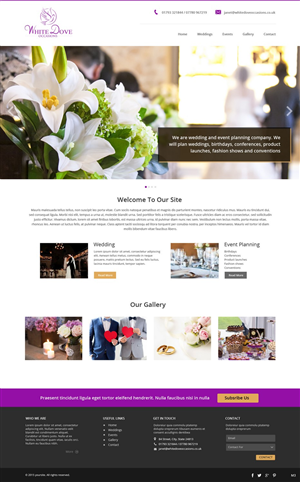 Web Design par pb pour White Dove Occasions | Design : #6524437