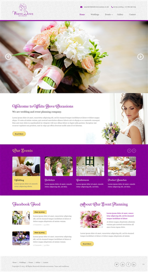 Web Design par pb pour White Dove Occasions | Design : #6524441