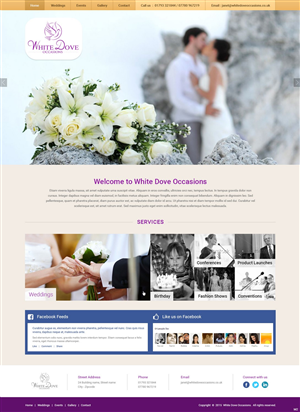Web Design par pb pour White Dove Occasions | Design : #6528130