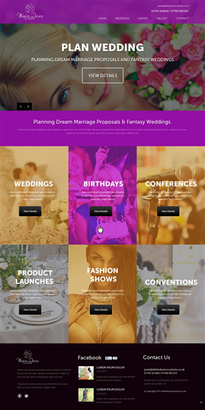 Web Design par pb pour White Dove Occasions | Design : #6532458