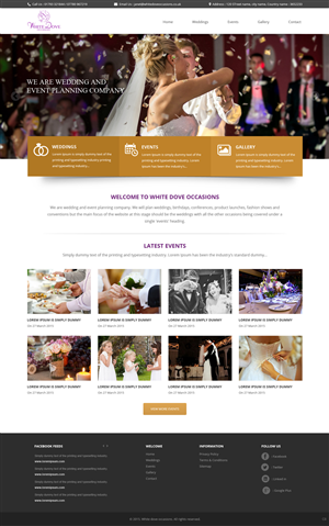 Web Design par pb pour White Dove Occasions | Design #6532466