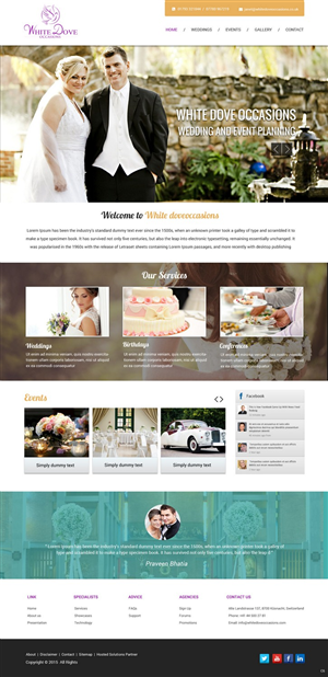 Web Design par pb pour White Dove Occasions | Design : #6532471