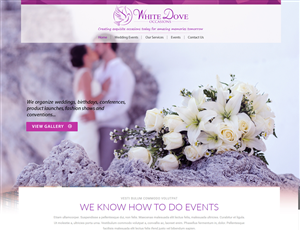 Web Design par J. Chaturvedi pour White Dove Occasions | Design : #6528403