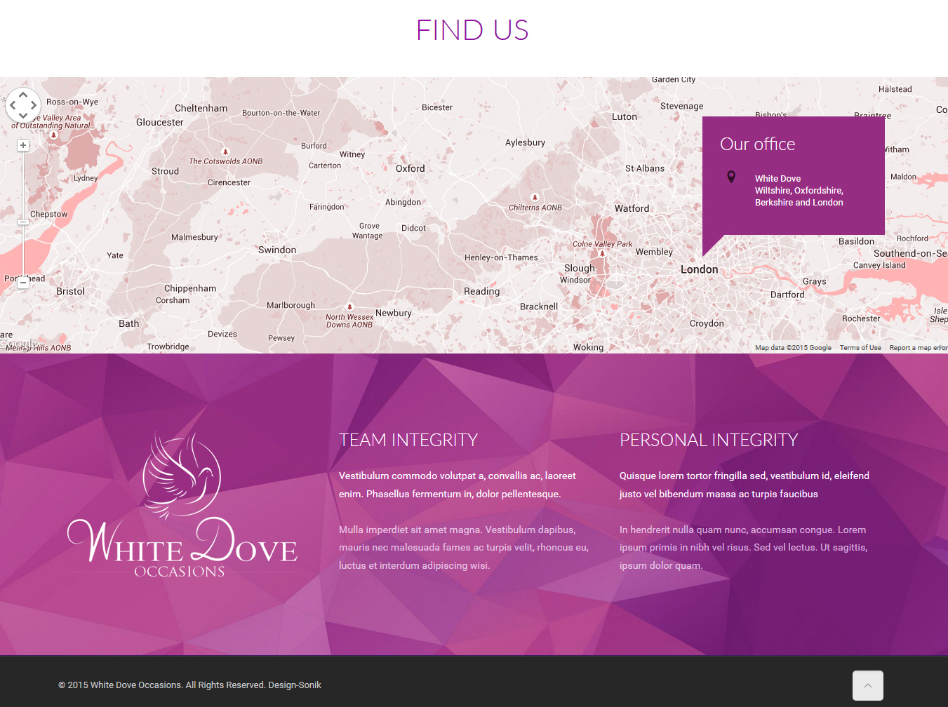 Web Design by J. Chaturvedi for White Dove Occasions | Design #6538658