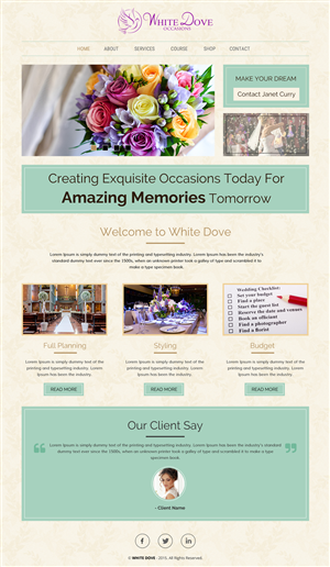 Web Design par rightway pour White Dove Occasions | Design : #6535278