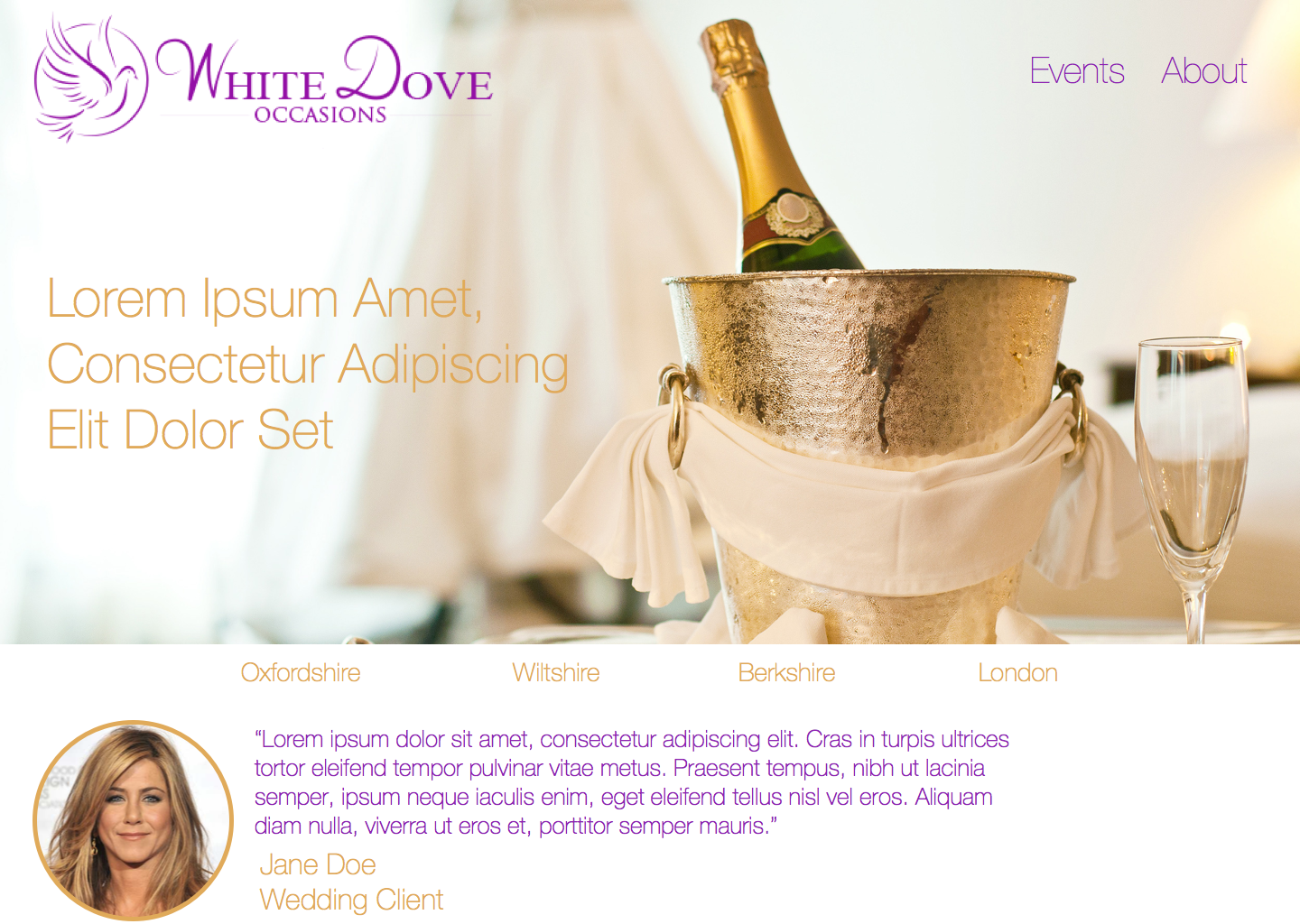 Web Design by nishthadalal for White Dove Occasions | Design #6526333