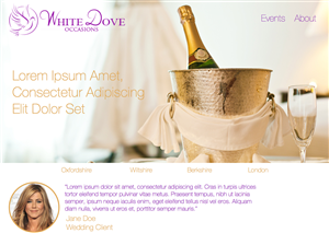 Web Design par nishthadalal pour White Dove Occasions | Design : #6526333