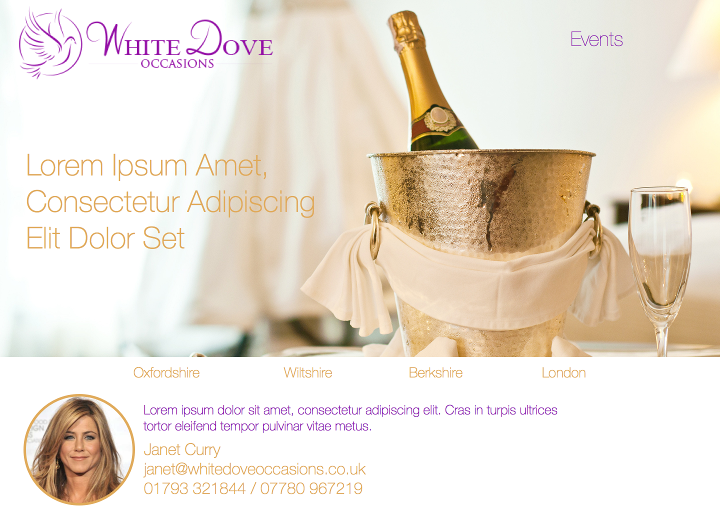 Web Design by nishthadalal for White Dove Occasions | Design #6526339