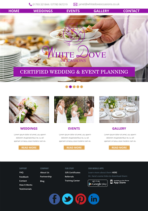 Web Design par Relativiteit pour White Dove Occasions | Design #6521423