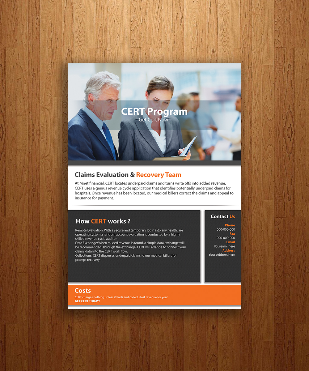 Flyer Design by Zak Design Studios for Mnet Financial | Design #6530488