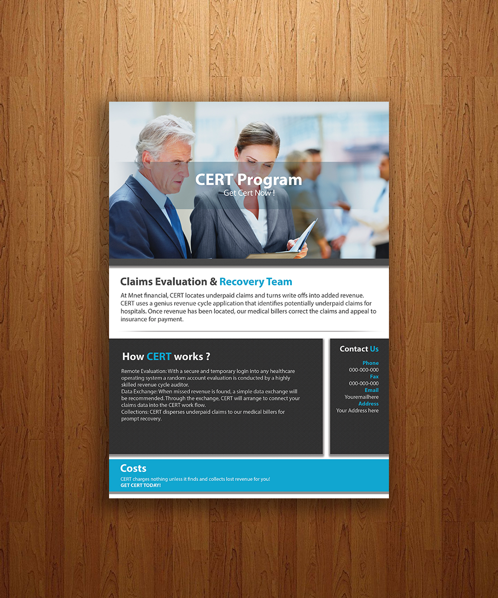 Flyer Design by Zak Design Studios for Mnet Financial | Design #6530501