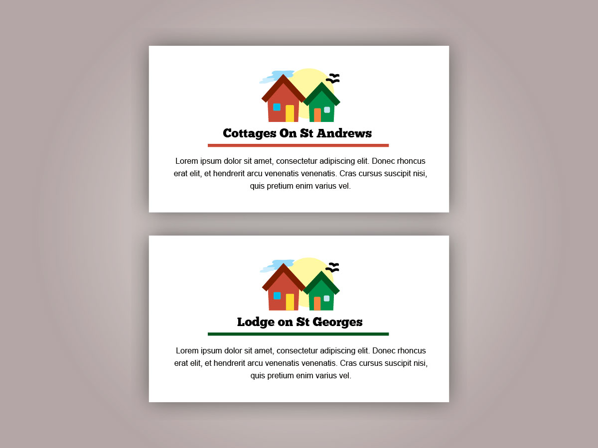 Logo Design by dii for Cottages On St Andrews & Lodge On St Georges | Design #6534267
