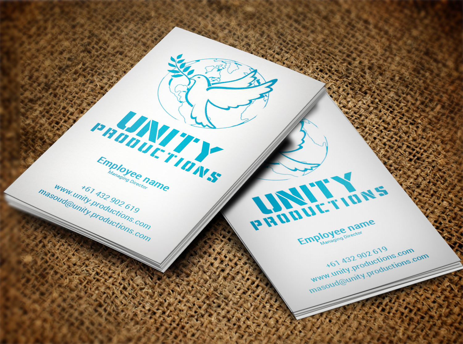 Business Card Design by Lanka Ama for Unity Productions | Design #6523220