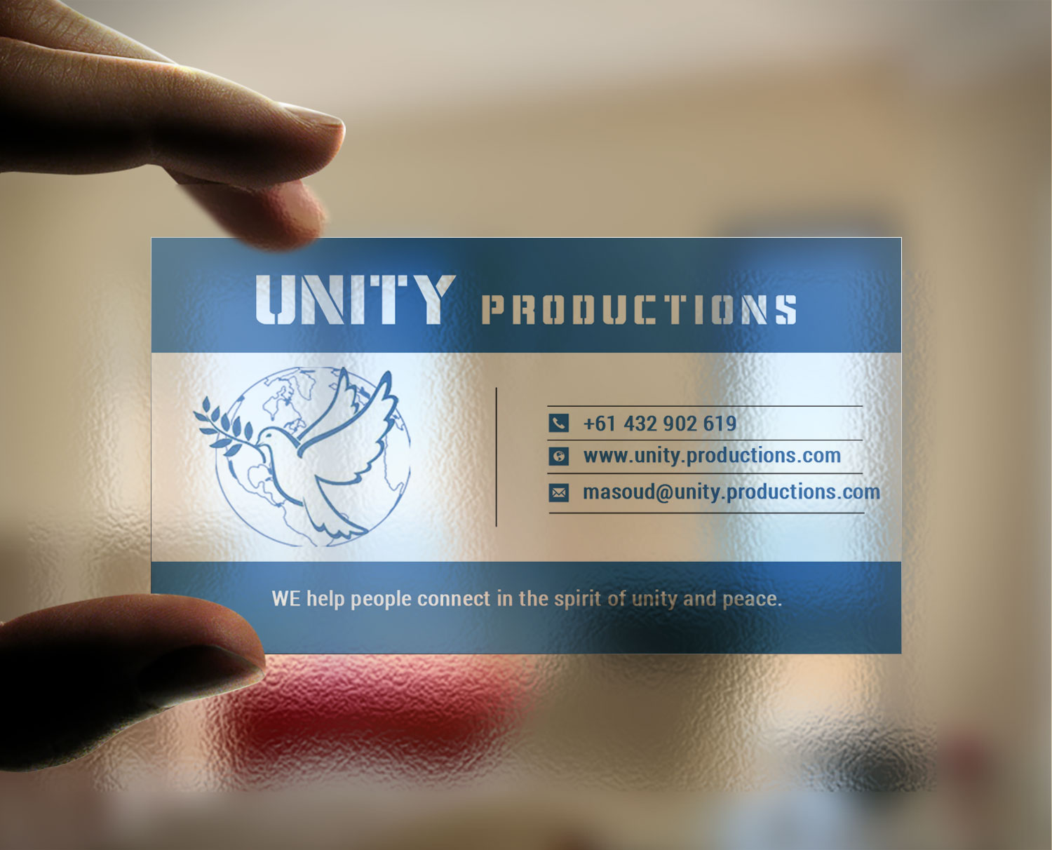 Business Card Design by Lanka Ama for Unity Productions | Design #6523221