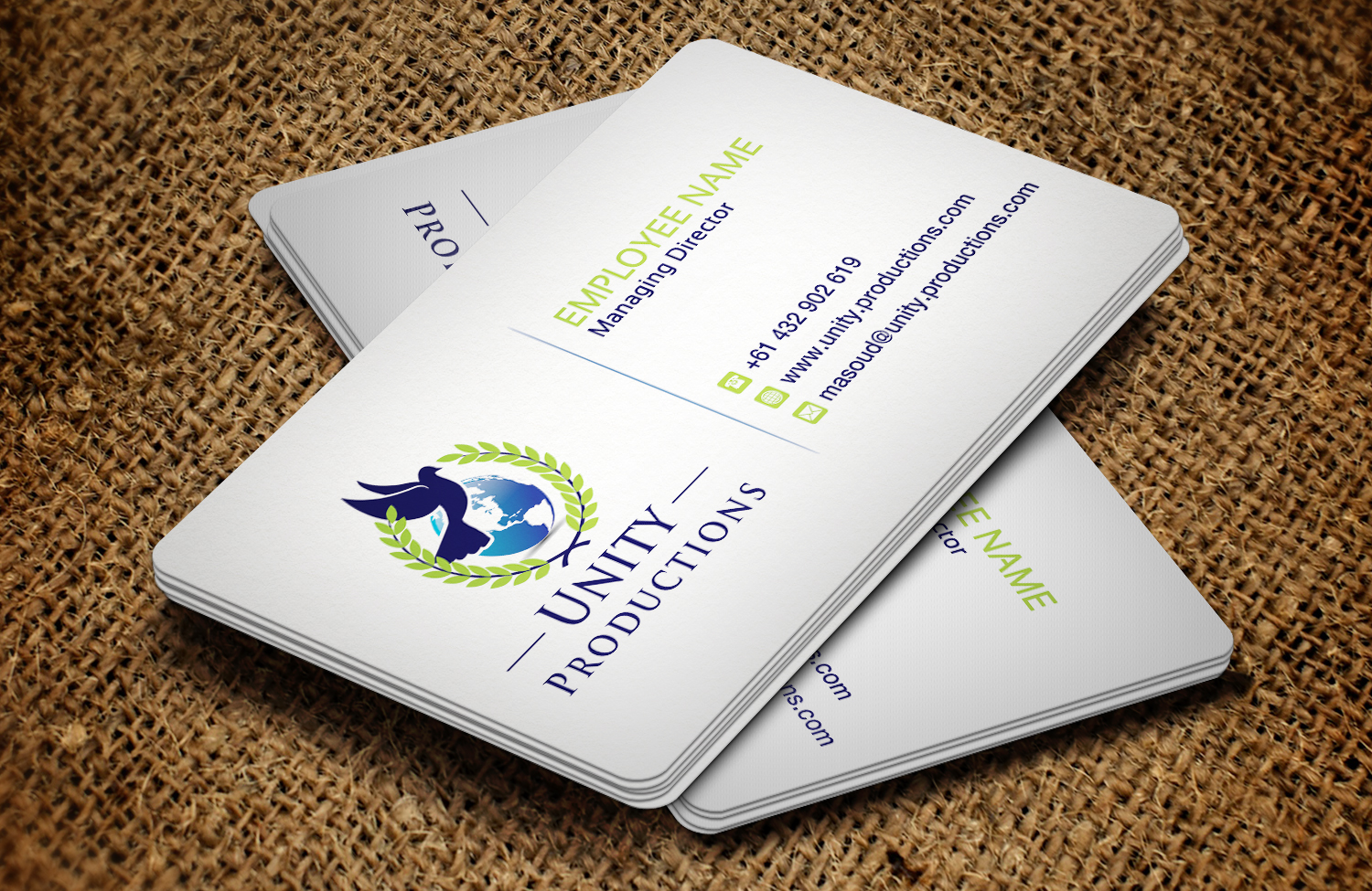 Business Card Design by Lanka Ama for Unity Productions | Design #6523226