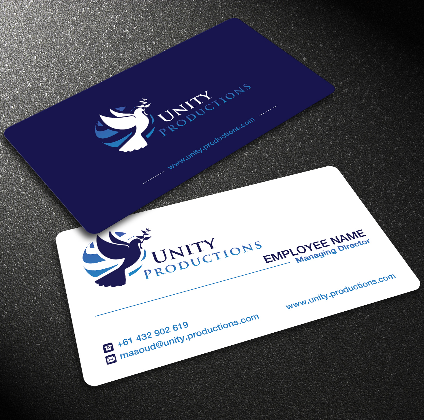 Business Card Design by Lanka Ama for Unity Productions | Design #6523239
