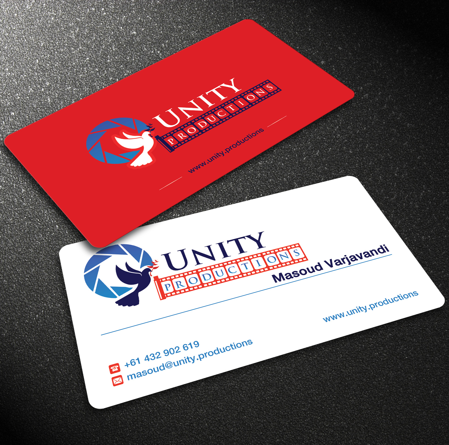 Business Card Design by Lanka Ama for Unity Productions | Design #6531799
