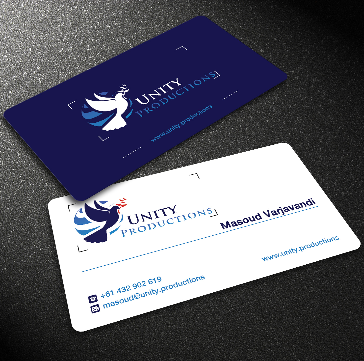 Business Card Design by Lanka Ama for Unity Productions | Design #6531814