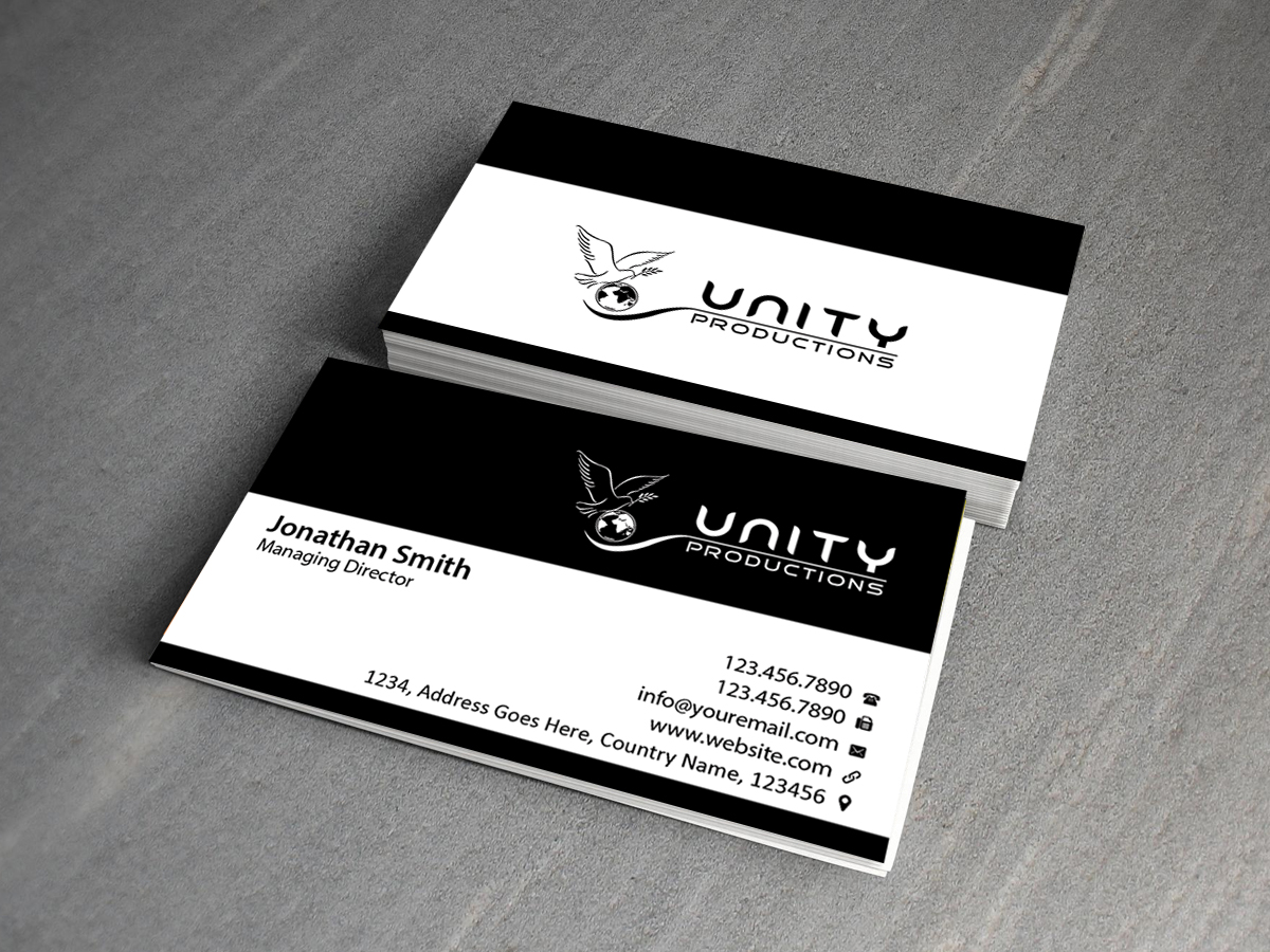 Business Card Design by Creations Box 2015 for Unity Productions | Design #6534932