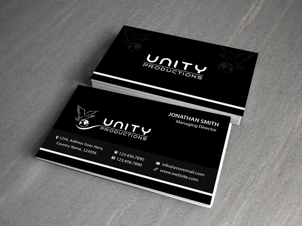 Business Card Design by Creations Box 2015 for Unity Productions | Design #6534955
