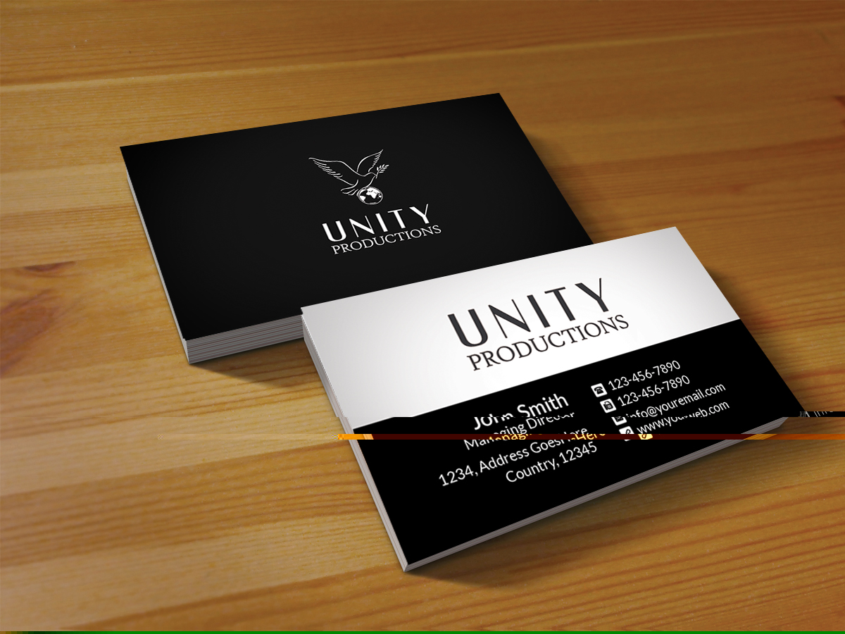 Business Card Design by Creations Box 2015 for Unity Productions | Design #6535019