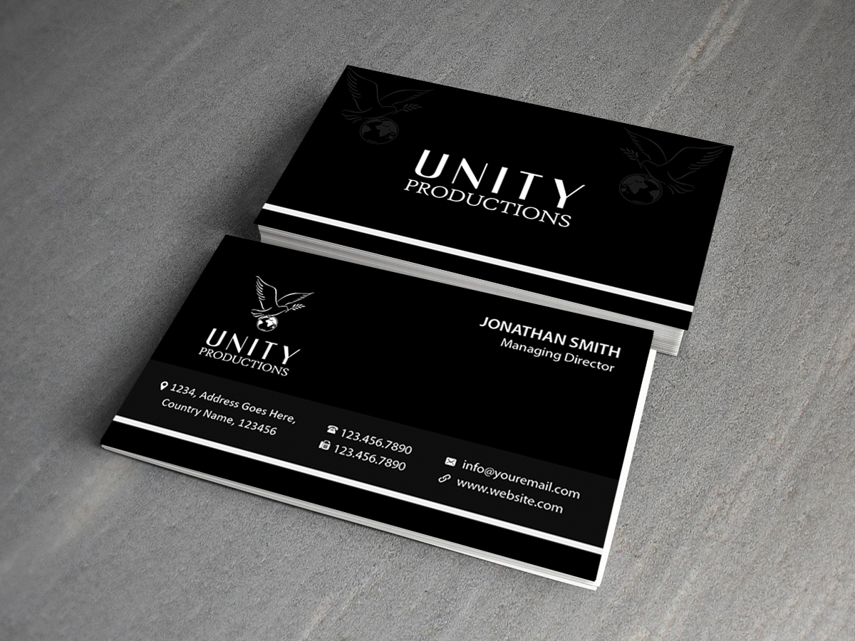 Business Card Design by Creations Box 2015 for Unity Productions | Design #6535023