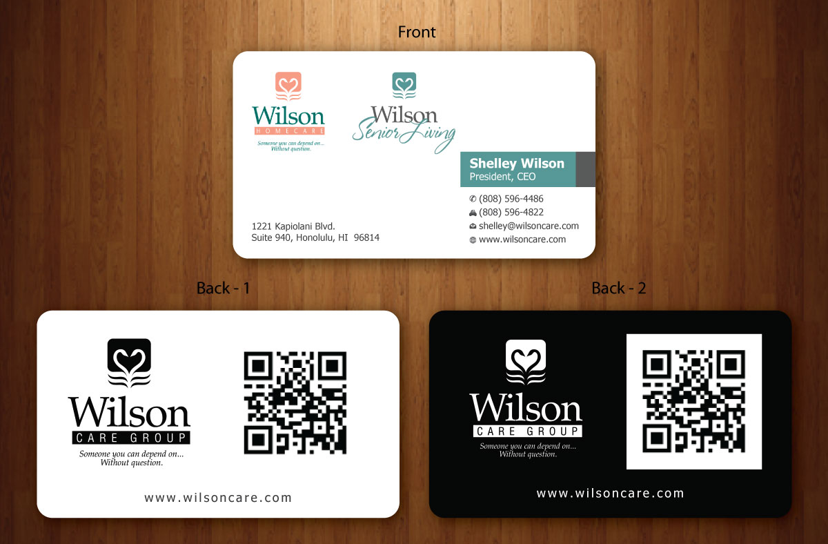 Diseño de Tarjeta de Presentación por Sbss para Wilson Care Group | Diseño #1708746