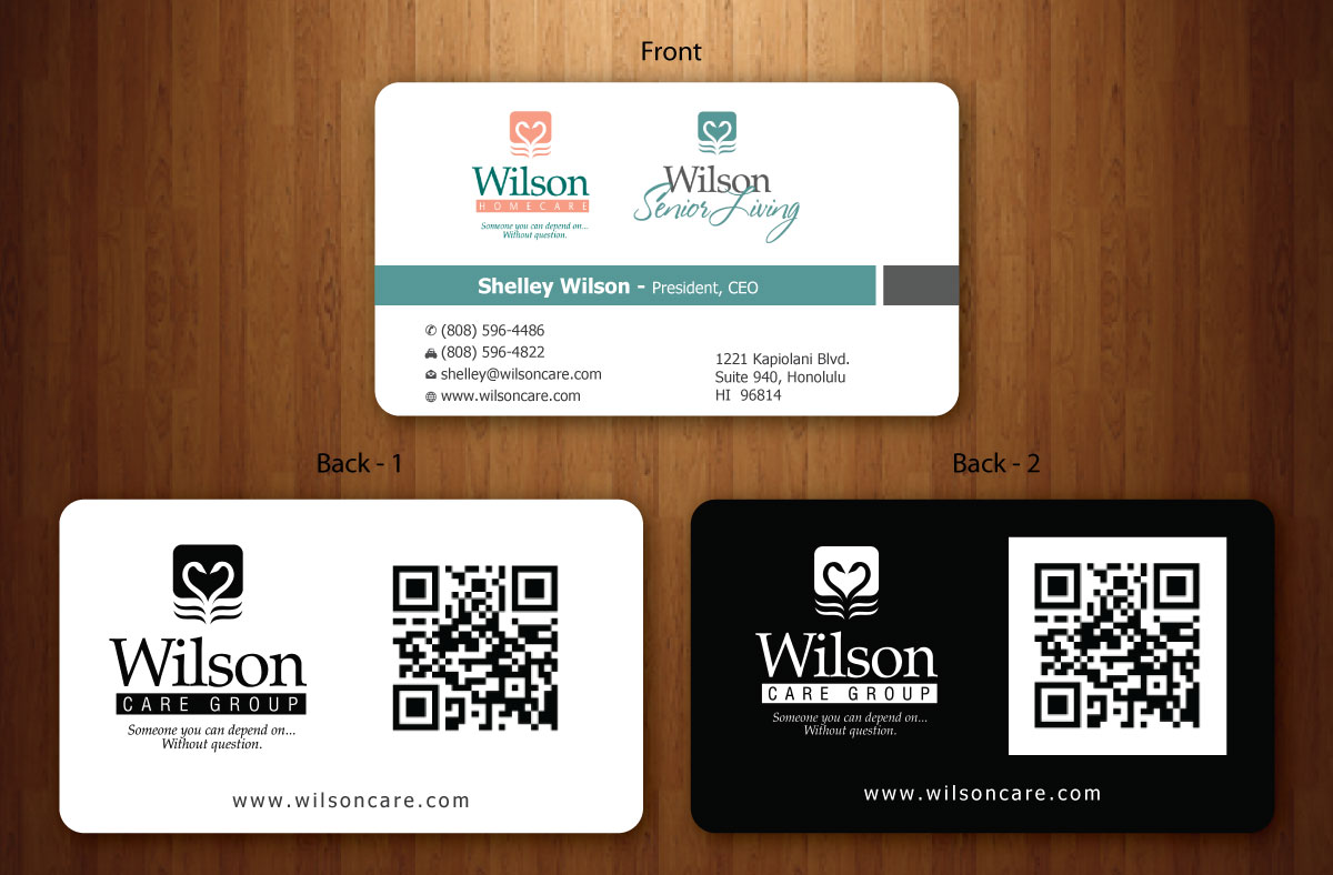 Diseño de Tarjeta de Presentación por Sbss para Wilson Care Group | Diseño #1708752
