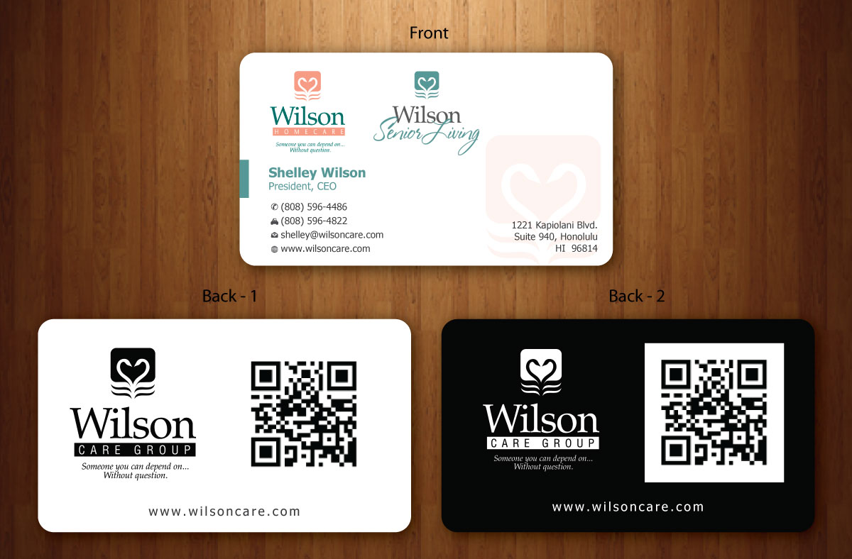 Visitenkarten-Design von Sbss für Wilson Care Group | Design #1708753