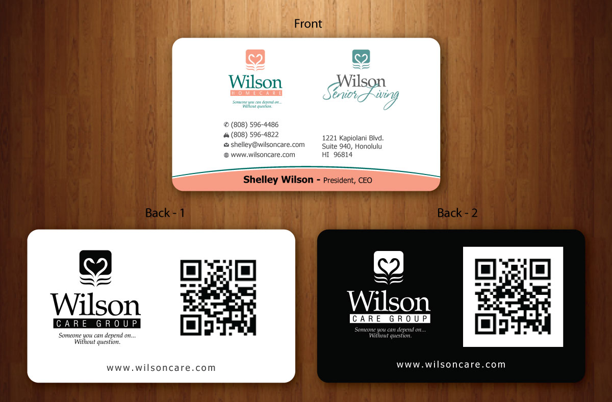 Business Card Design by Sbss for Wilson Care Group | Design #1708762