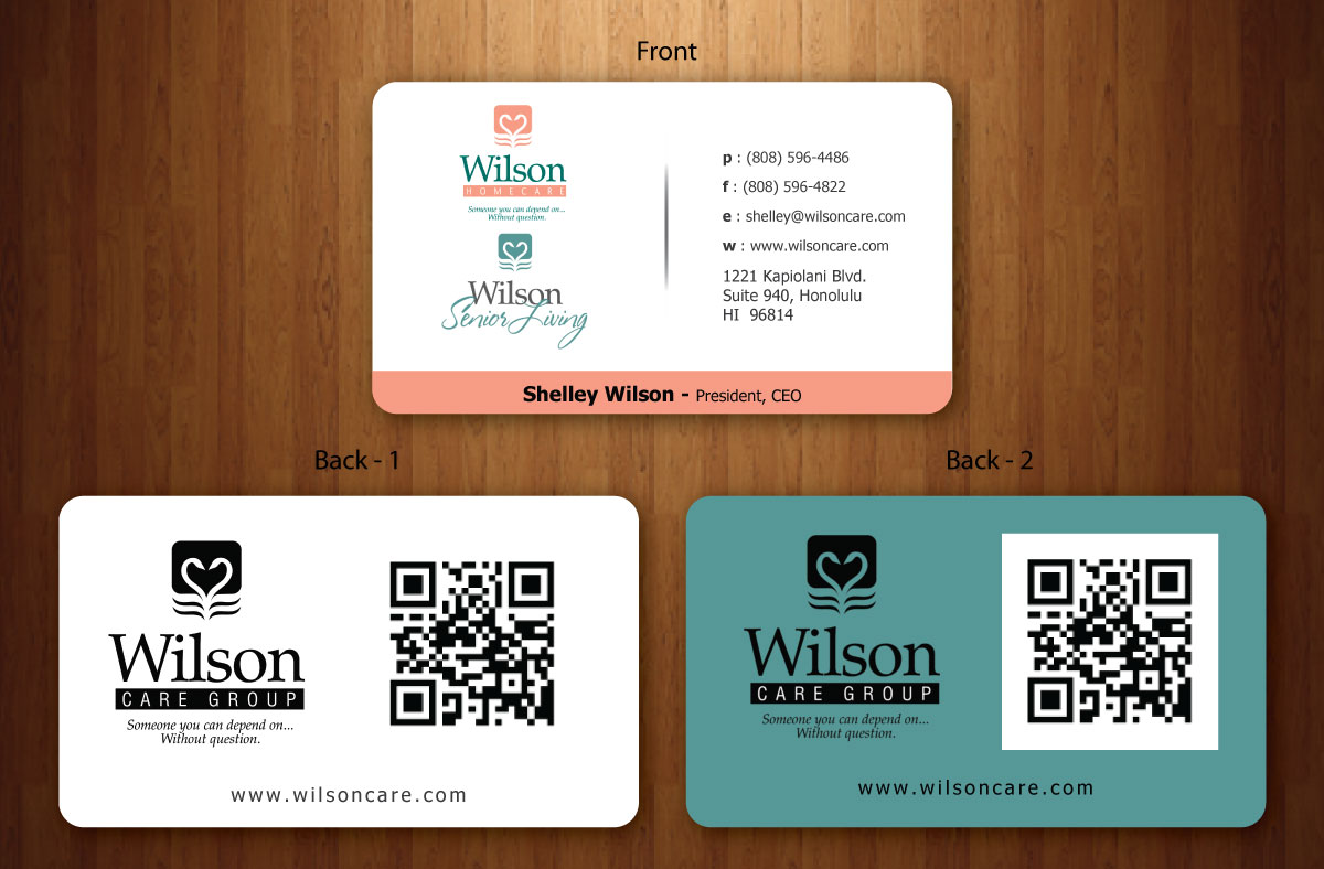Business Card Design by Sbss for Wilson Care Group | Design #1708787