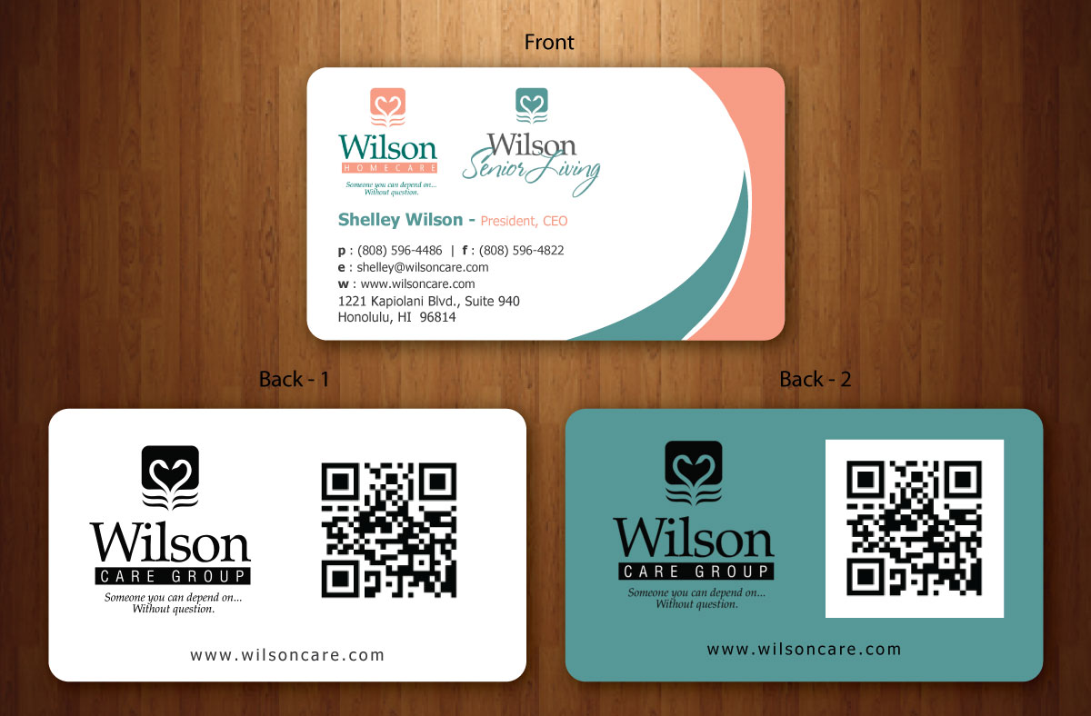 Business Card Design by Sbss for Wilson Care Group | Design #1708789
