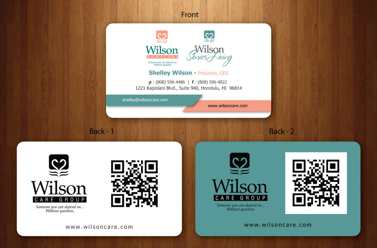 Business Card Design by Sbss for Wilson Care Group | Design #1708795