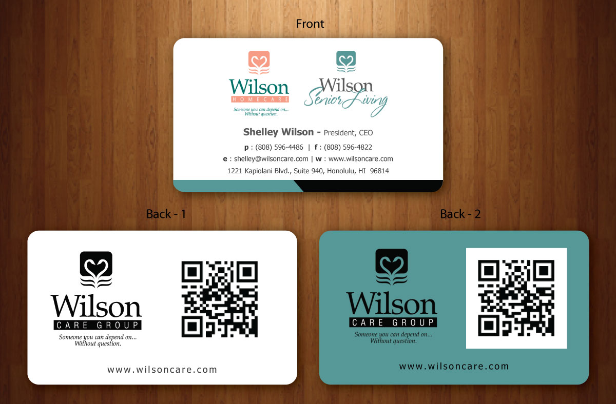 Business Card Design by Sbss for Wilson Care Group | Design #1708802