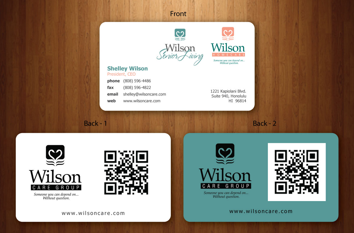 Business Card Design by Sbss for Wilson Care Group | Design #1708816