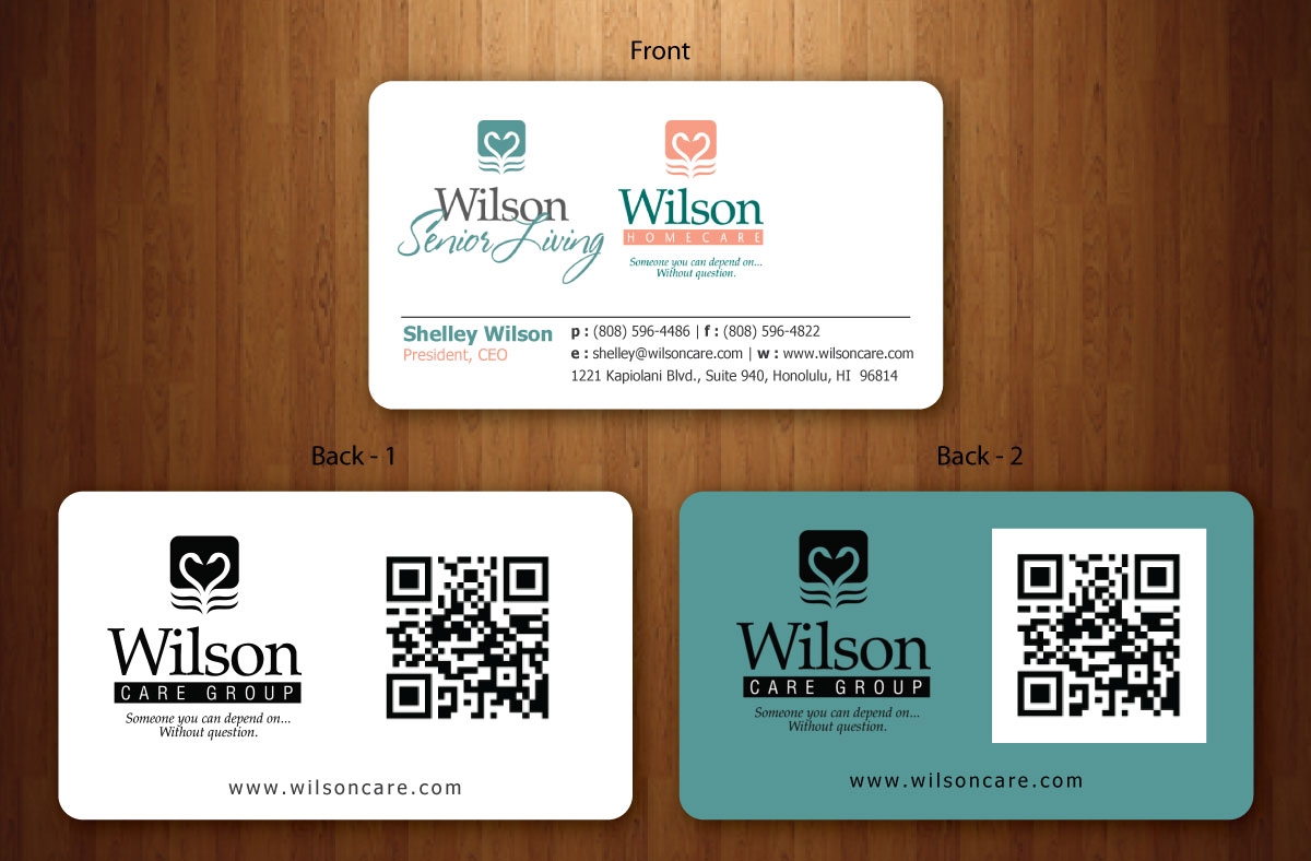 Visitenkarten-Design von Sbss für Wilson Care Group | Design #1708817