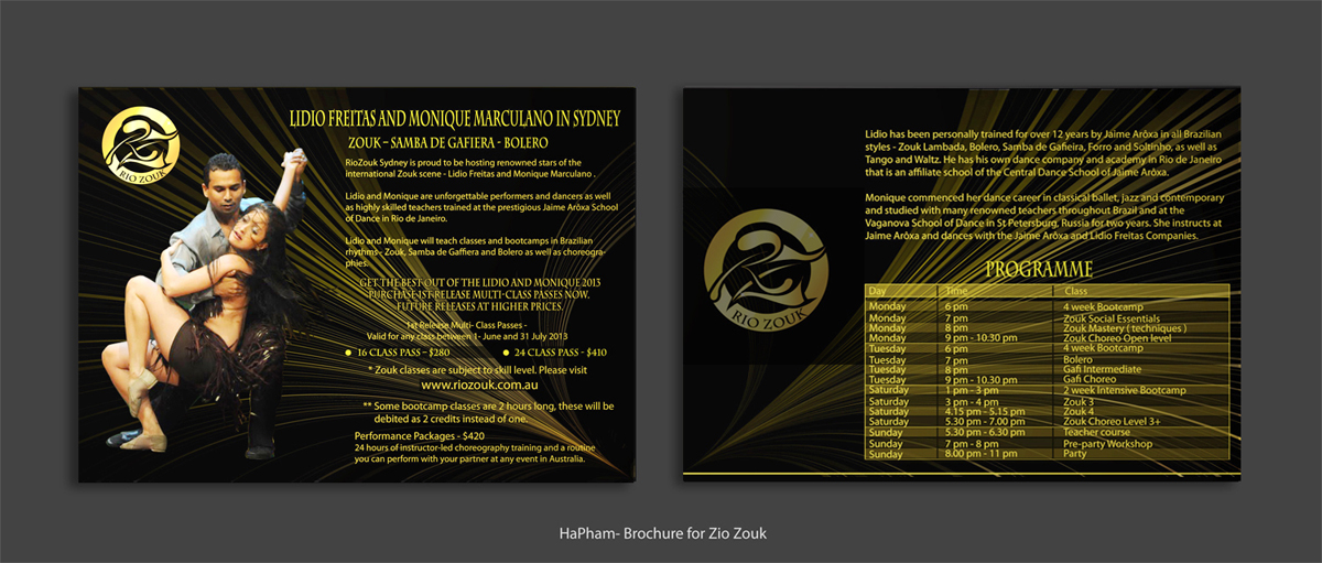 Flyer Design by Hana for Rio Zouk Sydney | Design #1755598