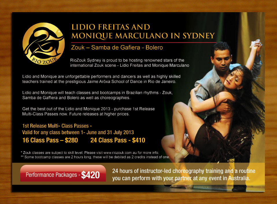 Flyer Design by Sbss for Rio Zouk Sydney | Design #1755476