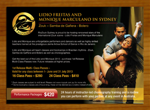 Flyer Design by Sbss for Rio Zouk Sydney | Design: #1755476