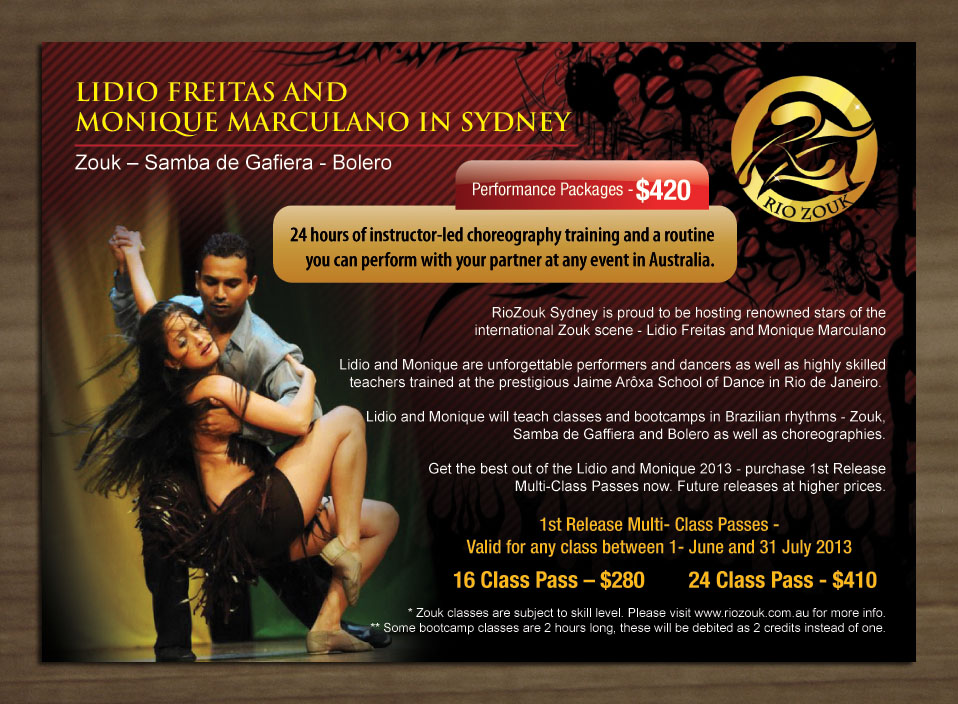 Flyer Design by Sbss for Rio Zouk Sydney | Design: #1755503